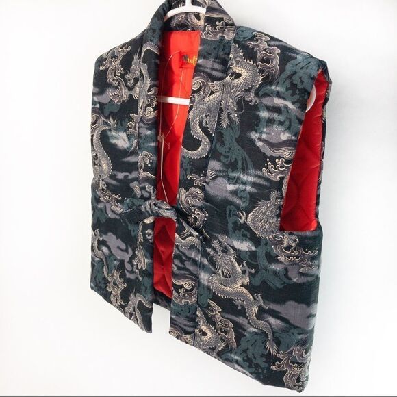 NWT Child’s Quilted Dragon Vest - Jinbaori Style - Picture 4 of 10